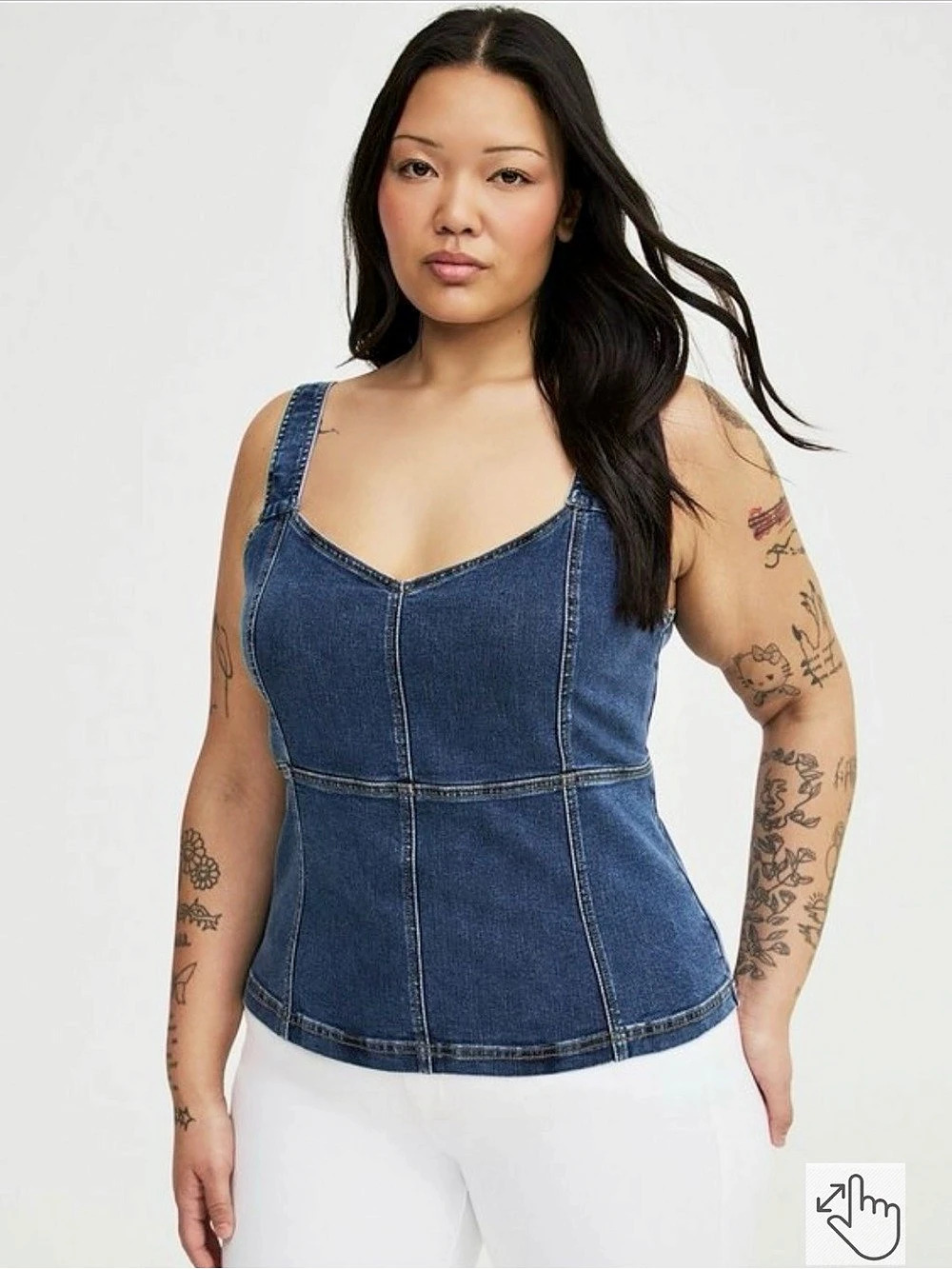 Torrid Denim Corset Top Tank 2X BNWOT